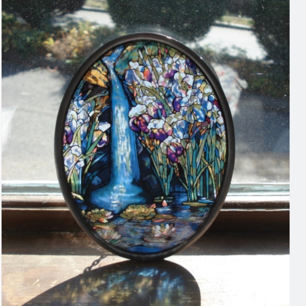 Tiffany waterfall sun catcher. Signed on side Louis C.Tiffany.